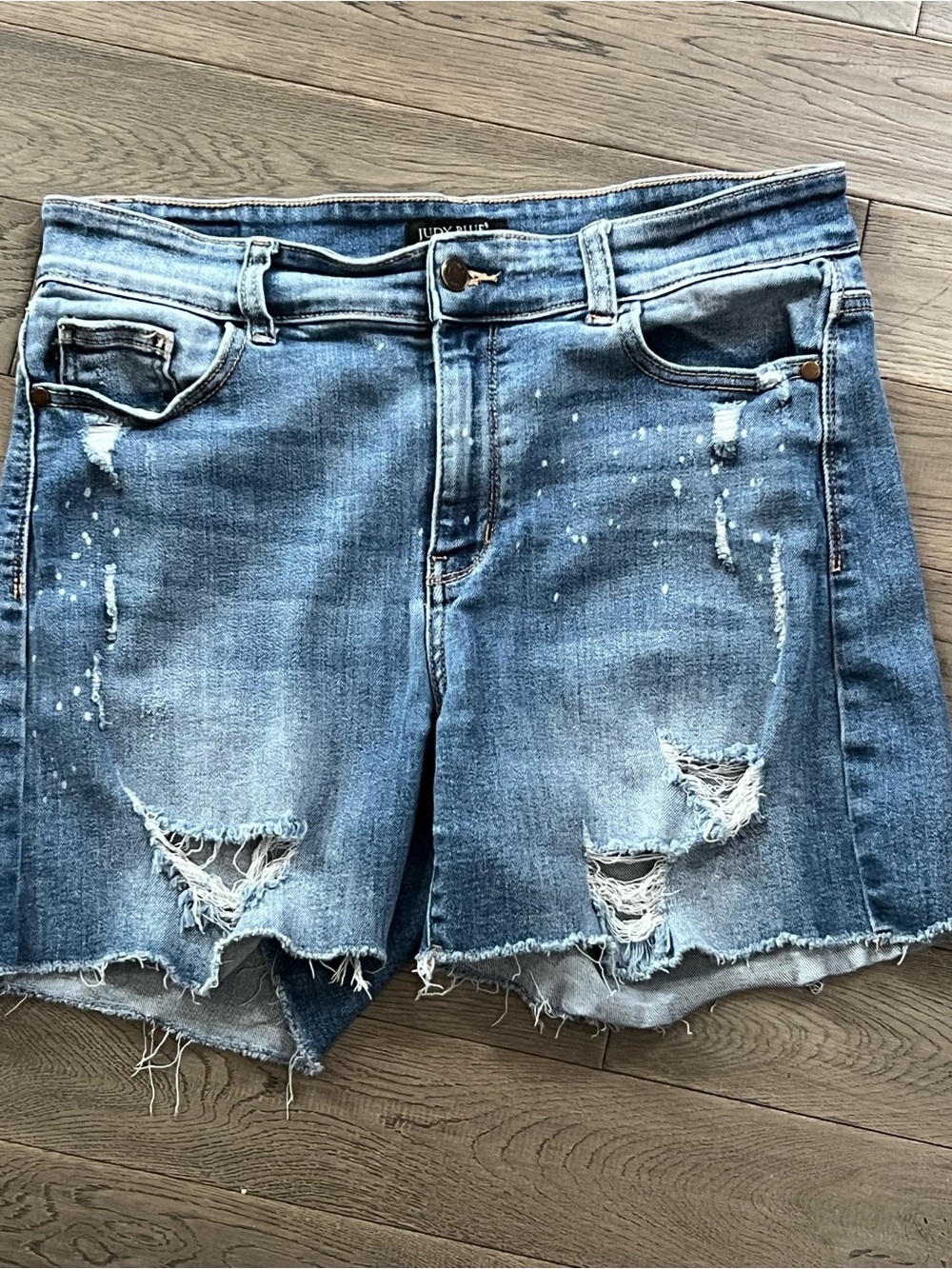 Distressed Blue Denim Women’s Shorts